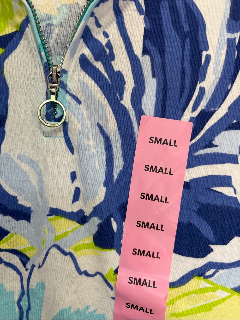 Rafaella Sleeveless Zip Polo in Teal, Blue & Yellow Floral NWT SMALL - Picture 4 of 10